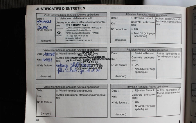 Renault Grand Scenic cena 19900 przebieg: 215922, rok produkcji 2009 z Augustów małe 466